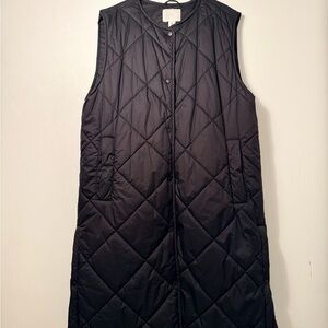 H&M Black Quilted Sleeveless Vest